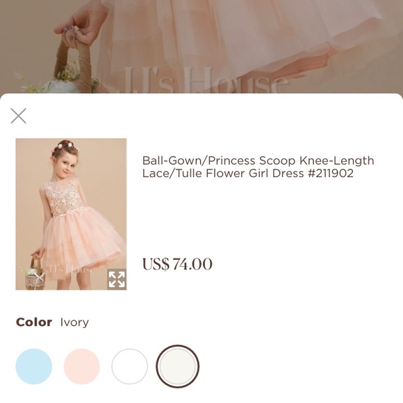 JJ’s House Ivory Flower Girl Dress - Picture 4 of 5